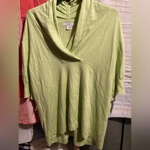 Liz Claiborne Top Shirt Sweater Green 3XL V Neck New With Tags NWT